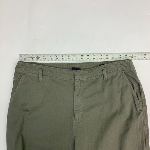 Gap Women's Loose Khaki Wide Leg Cropped Flat Front Chinos Size 16P - Picture 10 of 14